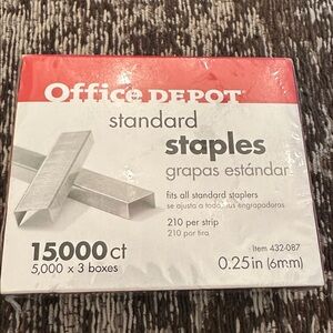 Office Depot Standard Staples (package of 3 5000ct)